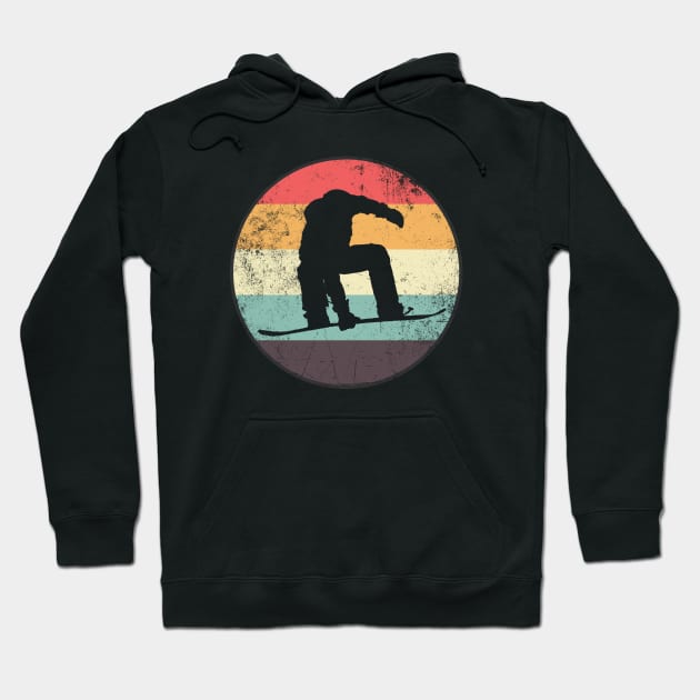 70's Retro Snowboarder | Board Grab Trick Hoodie by jpmariano